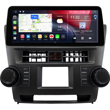 Toyota Highlander 2 (U40) 2007-2013 (Вид 2, с часами) 12.3 дюйма Canbox GT1233-0531 на Android 10 (CarPlay, 2/32, DSP, QLed) BMW Style