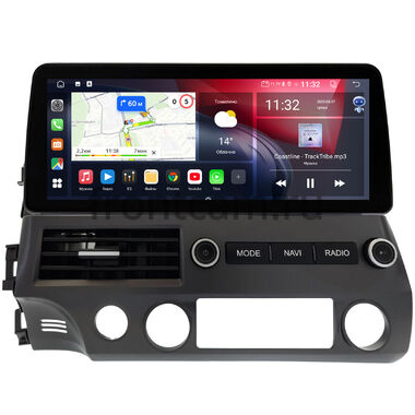 Honda Civic 8 4D 2005-2012 (левый руль, седан) 12.3 дюйма Canbox GT1233-2059 на Android 10 (CarPlay, 2/32, DSP, QLed) BMW Style