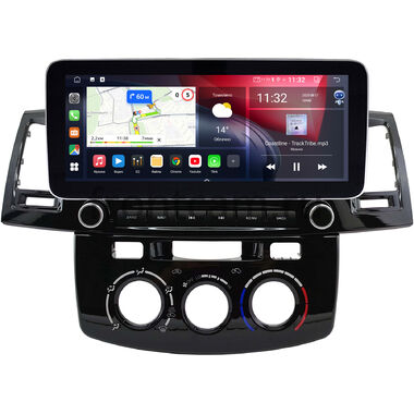 Toyota Fortuner, Hilux 7 2004-2015 (с кондиционером или климат-контролем) 12.3 дюйма Canbox GTR1232-0396 на Android 10 (CarPlay, 4/64, DSP, QLed) Mercedes Style
