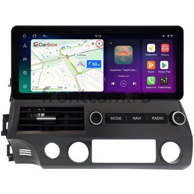 Honda Civic 8 4D 2005-2012 (левый руль, седан) 12.3 дюйма Canbox PRO-Line 4310-2059 на Android 13 (4G-SIM, 4/64, DSP, QLed) Audi Style