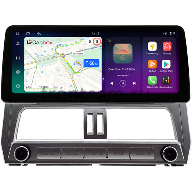 Toyota Land Cruiser Prado 150 2017-2024 (Тип 2) 12.3 дюйма Canbox PRO-Line 4333-0298 на Android 13 (4G-SIM, 12/256, DSP, QLed) BMW Style
