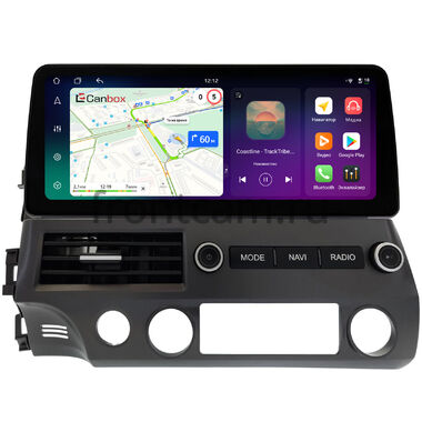 Honda Civic 8 4D 2005-2012 (левый руль, седан) 12.3 дюйма Canbox PRO-Line 4330-2059 на Android 13 (4G-SIM, 4/64, DSP, QLed) BMW Style