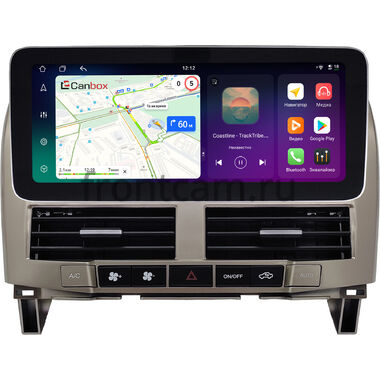 Lexus RX 300, RX 330, RX 350, RX 400h 2003-2009 (золотистая) 12.3 дюйма Canbox PRO-Line 4341-0006 на Android 13 (4G-SIM, 6/128, DSP, QLed) Mercedes Style
