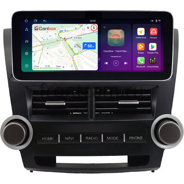 Toyota Highlander 2 (U40) 2007-2013 12.3 дюйма Canbox H-Line 8863-0855 на Android 14 (4G-SIM, 8/128, DSP, QLed) Mercedes Style