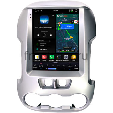 Ford Ranger 3 2011-2015 (серебро) Canbox H-Line (Tesla style) 9.7 дюймов 4/64 6622-1312-103 на Android 14 (4G-SIM, DSP, QLed)