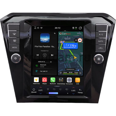 Volkswagen Passat B8, Magotan B8 2014-2023 (глянцевая) Canbox H-Line (Tesla style) 9.7 дюймов 6/128 6623-1312-174 на Android 14 (4G-SIM, DSP, QLed)