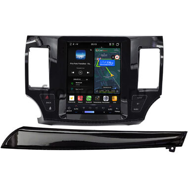 Mitsubishi Lancer 10 2007-2017 (глянцевая) Canbox H-Line (Tesla style) 9.7 дюймов 6/128 6623-1312-184 на Android 14 (4G-SIM, DSP, QLed)