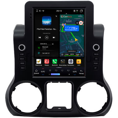 Jeep Wrangler 3 (JK) 2014-2018 Canbox H-Line (Tesla style) 9.7 дюймов 6/128 6623-1312-208 на Android 14 (4G-SIM, DSP, QLed)
