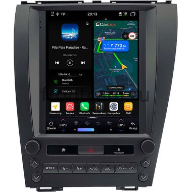 Lexus ES 5 2006-2012 (can BSJ) Canbox H-Line (Tesla style) 9.7 дюймов 6/128 6623-1312-256 на Android 14 (4G-SIM, DSP, QLed)