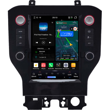 Ford Mustang 6 2014-2023 Canbox H-Line (Tesla style) 9.7 дюймов 6/128 6623-1312-275 на Android 14 (4G-SIM, DSP, QLed)