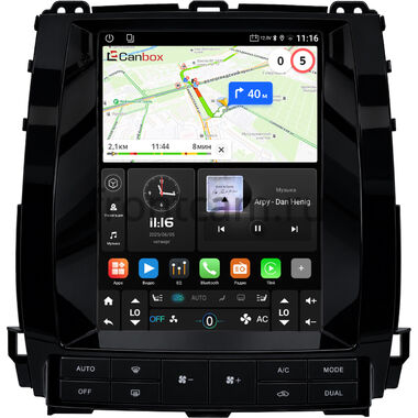 Toyota Land Cruiser Prado 120 2002-2009 (для авто любой комплектации) Canbox (Tesla style) 9.7 дюймов 4/64 GTR096-1312-276 на Android 10 (QLed, DSP, CarPlay)