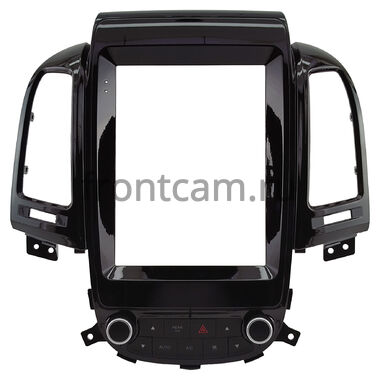 Hyundai Santa Fe 2 2005-2012 (глянцевая, авто с климат контролем) Canbox H-Line (Tesla style) 9.7 дюймов 4/64 6622-1312-296 на Android 14 (4G-SIM, DSP, QLed)