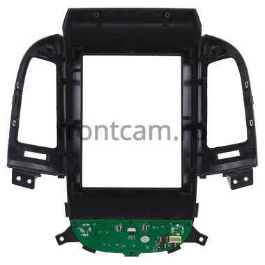 Hyundai Santa Fe 2 2005-2012 (глянцевая, авто с климат контролем) Canbox H-Line (Tesla style) 9.7 дюймов 4/64 6622-1312-296 на Android 14 (4G-SIM, DSP, QLed)