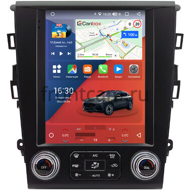 Ford Mondeo 5 2014-2022, Fusion 2 (North America) 2012-2016 (для авто с климат-контролем) Canbox H-Line (Tesla style) 9.7 дюймов 4/32 5621-1312-305 на Android 10 (4G-SIM, DSP, QLed)