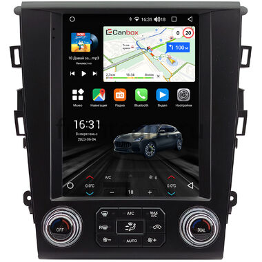 Ford Mondeo 5 2014-2022, Fusion 2 (North America) 2012-2016 (для авто с климат-контролем) Canbox M-Line (Tesla style) 9.7 дюймов 2/32 5620-1312-305 на Android 10 (4G-SIM, DSP, QLed)