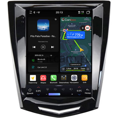 Cadillac Escalade 4, CTS 3, XT5, SRX 2, ATS, XTS 2012-2019 Canbox H-Line (Tesla style) 9.7 дюймов 4/64 6622-1312-86 на Android 14 (4G-SIM, DSP, QLed)