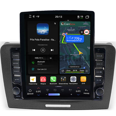 Skoda Superb 2 (B6) 2008-2015 Canbox H-Line 6613-9-1219 на Android 14 (4G-SIM, 6/128, DSP, QLed, Tesla)