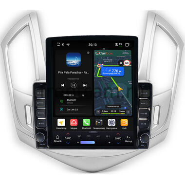 Chevrolet Cruze 2012-2016 (серебро) Canbox H-Line 6612-9-242 на Android 14 (4G-SIM, 4/64, DSP, QLed, Tesla)