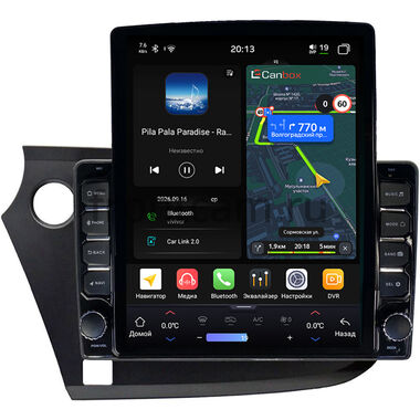 Honda Insight 2 2009-2014 (левый руль) Canbox H-Line 6612-9-303 на Android 14 (4G-SIM, 4/64, DSP, QLed, Tesla)