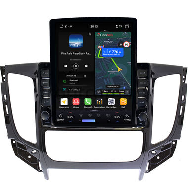 Mitsubishi L200 5, Pajero Sport 3, Montero Sport 3 2015-2019 (для авто с МКПП, с климат-контролем, глянцевая) Canbox H-Line 6613-9-637 на Android 14 (4G-SIM, 6/128, DSP, QLed, Tesla)