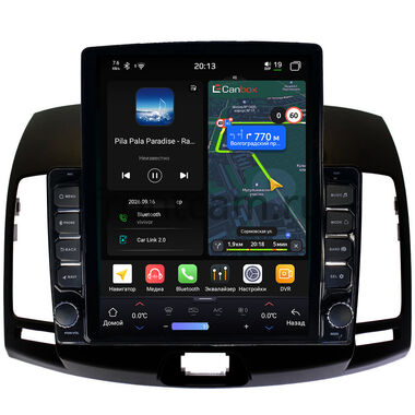 Hyundai Elantra 4 (HD) 2006-2011 (черная) Canbox H-Line 6612-9-680 на Android 14 (4G-SIM, 4/64, DSP, QLed, Tesla)