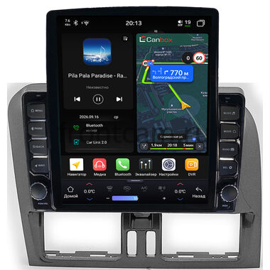 Volvo XC60 2008-2013 (матовая, темно-серая) Canbox H-Line 6613-9-788 на Android 14 (4G-SIM, 6/128, DSP, QLed, Tesla)
