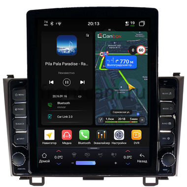 Honda CR-V 3 2006-2012 Canbox H-Line 6612-9008 на Android 14 (4G-SIM, 4/64, DSP, QLed, Tesla)