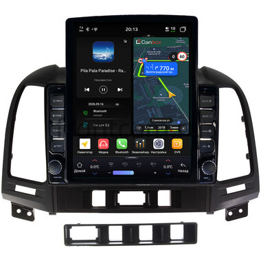Hyundai Santa Fe 2 2005-2012 Canbox H-Line 6613-9052 на Android 14 (4G-SIM, 6/128, DSP, QLed, Tesla)
