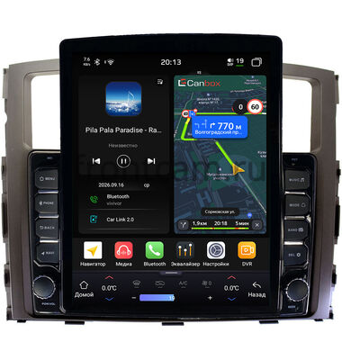 Mitsubishi Pajero 4 2006-2024 (для авто без Rockford) Canbox H-Line 6613-9069 на Android 14 (4G-SIM, 6/128, DSP, QLed, Tesla)
