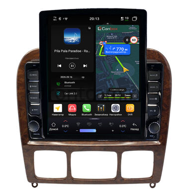 Mercedes S-klasse (w220) 1998-2005 (орех) Canbox H-Line 6612-9152 на Android 14 (4G-SIM, 4/64, DSP, QLed, Tesla)