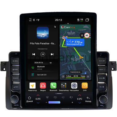 BMW 3 (E46) 1998-2007 Canbox H-Line 6612-9163 на Android 14 (4G-SIM, 4/64, DSP, QLed, Tesla)