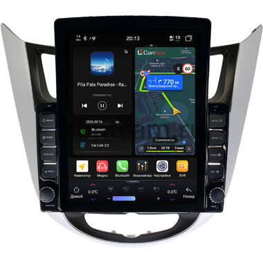 Hyundai Solaris, Accent 4 2010-2019 Canbox H-Line 6613-9027 на Android 14 (4G-SIM, 6/128, DSP, QLed, Tesla)