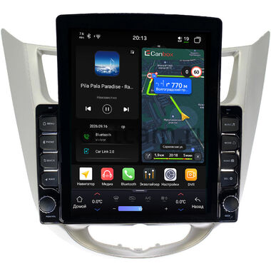 Hyundai Solaris, Accent 4 2010-2019 (серебро) Canbox H-Line 6613-9270 на Android 14 (4G-SIM, 6/128, DSP, QLed, Tesla)