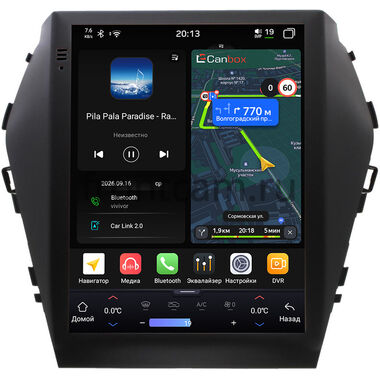 Hyundai Santa Fe 3 2012-2018 (для авто с Navi) Canbox H-Line (Tesla style) 9.7 дюймов 8/128 6624-HY240A на Android 14 (4G-SIM, DSP, QLed)