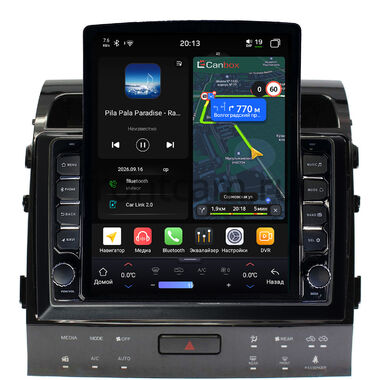 Toyota Land Cruiser 200 2007-2015 для авто с Navi (Тип ABC) Canbox H-Line 6612-10-1745 на Android 14 (4G-SIM, 4/64, DSP, QLed, Tesla)