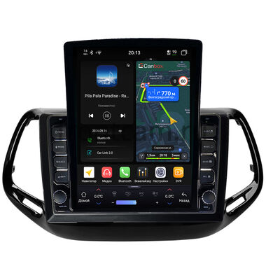 Jeep Compass 2 2017-2026 Canbox H-Line 6612-10-3500 на Android 14 (4G-SIM, 4/64, DSP, QLed, Tesla)