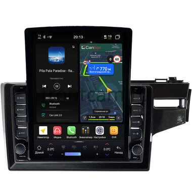 Honda Fit 3 2013-2020 (глянцевая, правый руль) Canbox H-Line 6612-10-508 на Android 14 (4G-SIM, 4/64, DSP, QLed, Tesla)