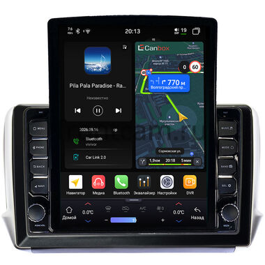 Peugeot 208, 2008 2013-2019 Canbox H-Line 6613-10-732 на Android 14 (4G-SIM, 6/128, DSP, QLed, Tesla)