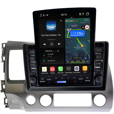 Honda Civic 8 4D 2005-2012 (левый руль, седан) Canbox H-Line 6612-10-063 на Android 14 (4G-SIM, 4/64, DSP, QLed, Tesla)