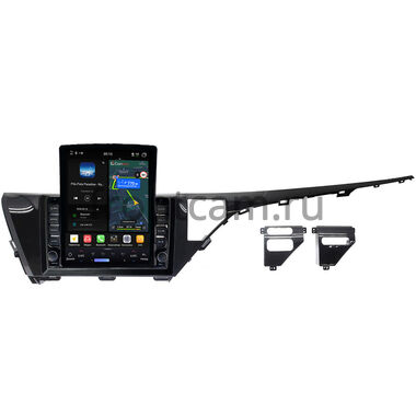 Toyota Camry XV70 2017-2021 (для авто с камерой, левый руль) Canbox H-Line 6612-1050 на Android 14 (4G-SIM, 4/64, DSP, QLed, Tesla)