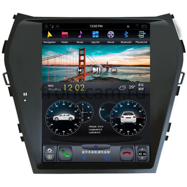 CarMedia ZF-1157-DSP для Hyundai Santa Fe III 2012-2018 Tesla Style (стиль тесла) на Android 9.0