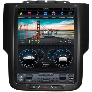 CarMedia ZF-1159-DSP для Dodge RAM IV (DS, DJ) 2013-2019 Tesla Style (стиль тесла) на Android 9.0