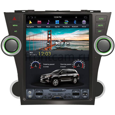 CarMedia ZF-1225-DSP для Toyota Highlander (U40) 2007-2013 Tesla Style на Android 9.0