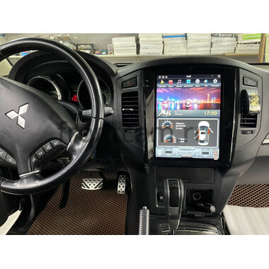 CarMedia ZF-1302-DSP для Mitsubishi Pajero 4 (2006-2024) Tesla Style (стиль тесла) на Android 9.0