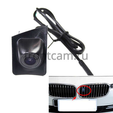 Камера переднего вида cam-154 для BMW X1 2013 (в решетку радиатора), с отключаемой разметкой, AHD 1080p, 170 градусов