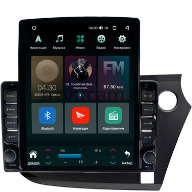Honda Insight 2 (2009-2014) (правый руль) Canbox H-Line 5612-9-304 на Android 10 (4G-SIM, 4/64, DSP, QLed, Tesla)