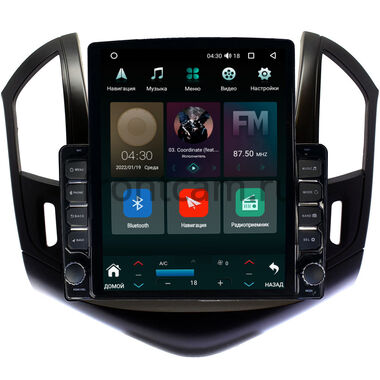 Chevrolet Cruze 2012-2016 (черная, глянцевая) Canbox H-Line 5613-9-425 на Android 10 (4G-SIM, 6/128, DSP, QLed, Tesla)