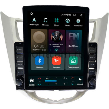 Hyundai Solaris, Accent 4 (2010-2019) (серебро) Canbox H-Line 5613-9270 на Android 10 (4G-SIM, 6/128, DSP, QLed, Tesla)