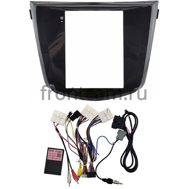 Рамка RM-1312-134 под магнитолу Tesla style 9.7 дюймов для Nissan Qashqai 2, X-Trail (T32) 2013-2022 (глянцевая, для авто с 1 камерой, без NAVI, без кругового обзора)