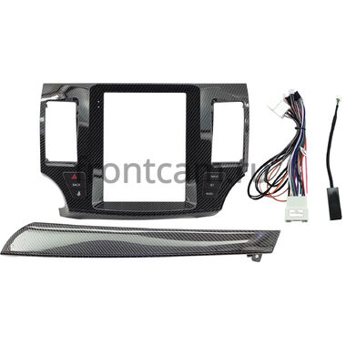 Рамка RM-1312-192 под магнитолу Tesla style 9.7 дюймов для Mitsubishi Lancer 10 2007-2017 (карбон)